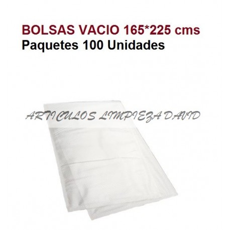 BOLSAS VACIO 165*225 P.100/U TRES