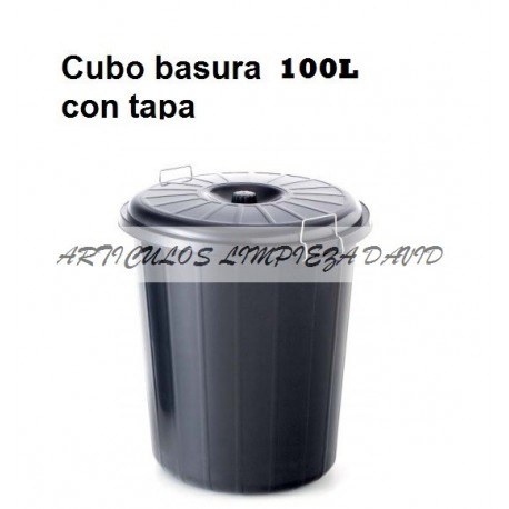 CUBO BASURA NEGRO 100L