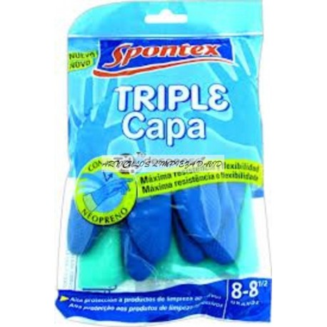 GUANTE SPONTEX 3 CAPAS 1PAR