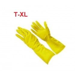 GUANTES FLOCADO AMARILLO EXTALARGO T-XL