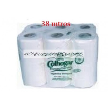 PAPEL HIGIÉNICO COLHOGAR 38M PAQ 6 UNID