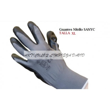 GUANTE INDUSTRIAL NITRILO SANYC  TEXTIL  T.XL