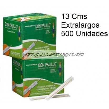 PALILLO D.P REDONDO EXTRALARGOS 13 CM 500U