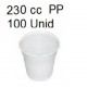 VASO BLANCO 230CC PP 100U