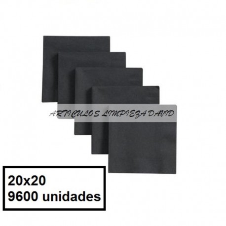 SERVILLETAS CAJA TISSUE 20*20 2C NEG 9600U