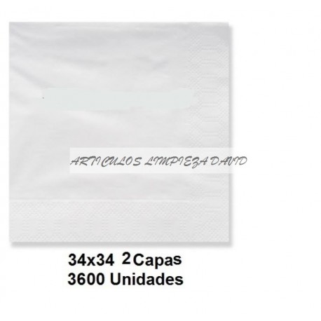 SERVILLETAS CAJA TISSUE  34*34 2C BLCO 3600U 215