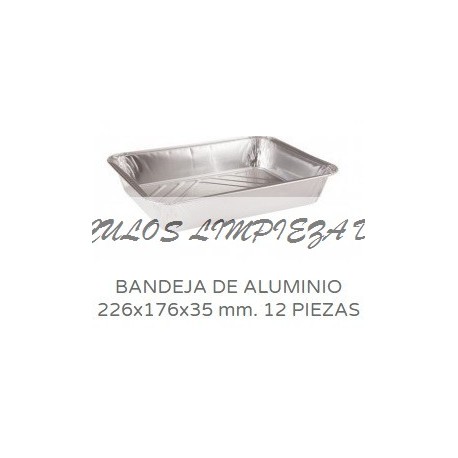 BANDEJAS ALUMINIO 12 PIEZAS CANTO ALTO 100U PACK